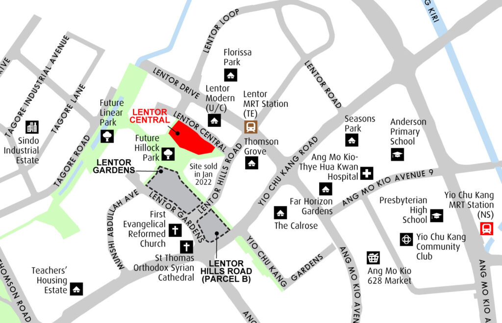 Lentor Modern Location Map